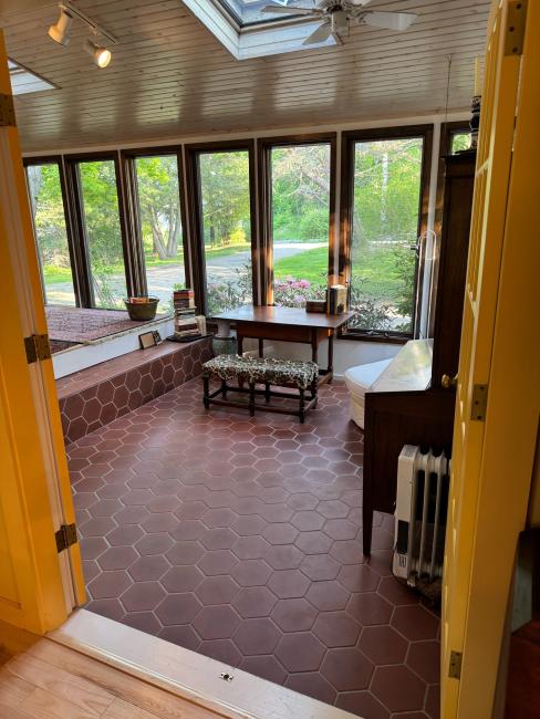 Sunroom windows replaced.