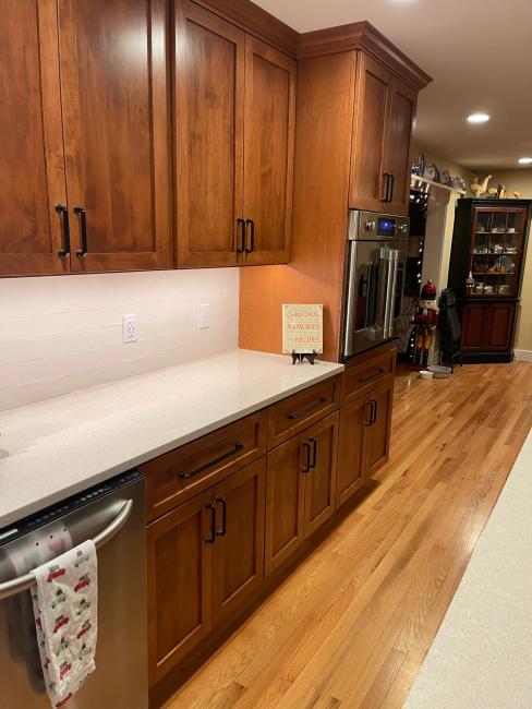 Kitchen countertop renovation.