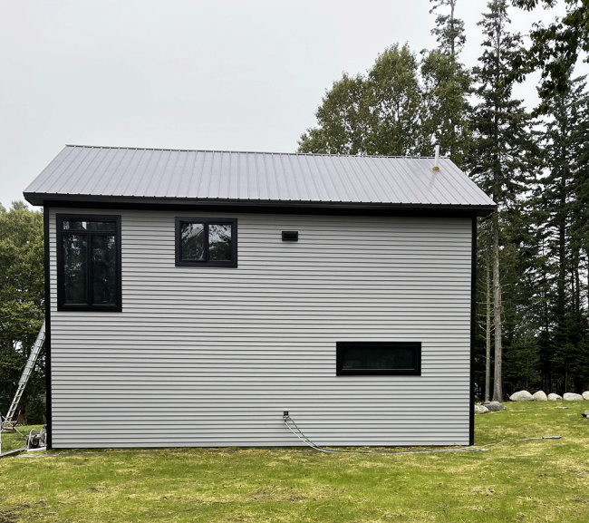 Private exterior wall facing the State of Maine ferry terminal.